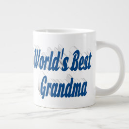Taza De Café Gigante Día de la Madre de la mitad azul de la tipografía