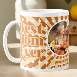 Taza De Café Gigante Día de la Madre fotográfico personalizado Boho Bes