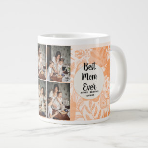 Taza De Café Gigante Día de la Madre personalizado, regalo de flores de