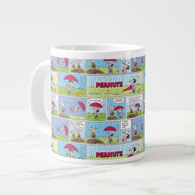 Taza De Café Gigante Día De Lluvia En El Juego De Béisbol (Izquierda)