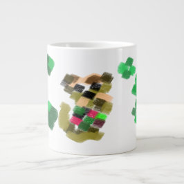 Taza De Café Gigante Día de San Patricio divertido con terrier irlandés