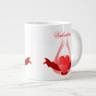TAZA DE CAFÉ GIGANTE DÍA DE SAN VALENTÍN JUMBO HEART MUGS - MEJOR REGAL