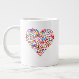 Taza De Café Gigante Día de San Valentín Regalos Candy Heart Shape Desi
