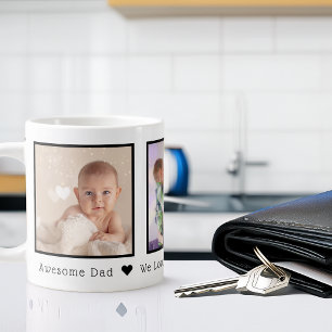 Taza De Café Gigante Día del Padre 3 Foto Personalizada