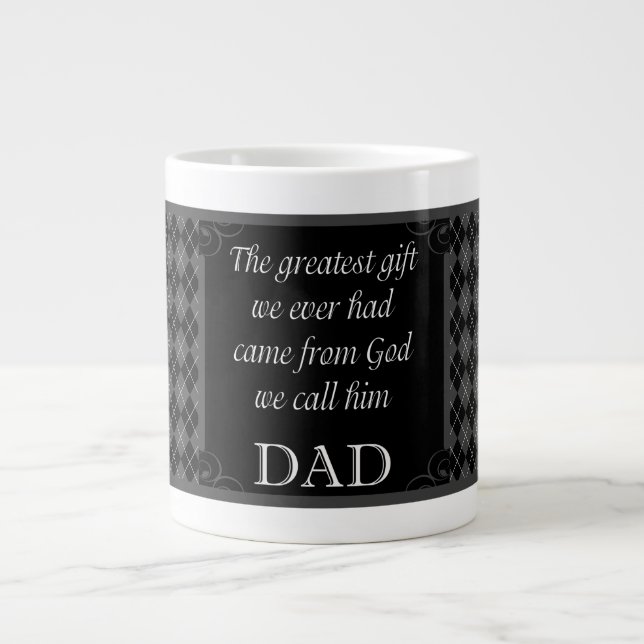 Taza De Café Gigante Día del Padre - Cumpleaños "El mejor regalo que no (Frente)