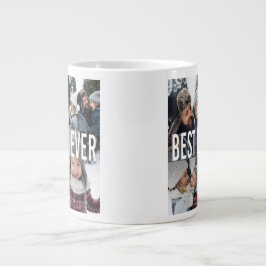 Taza De Café Gigante Día del Padre del Mejor Papá Nunca Collage de foto