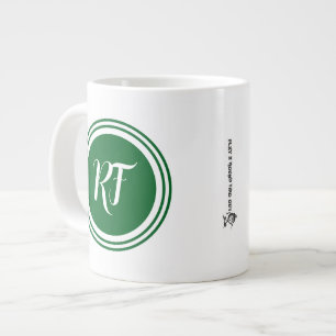 Taza De Café Gigante Día del Padre Golf Papá Verde Escritura Círculo Mo