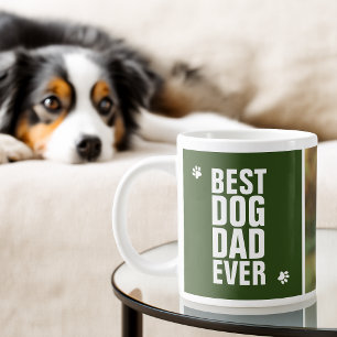 Taza De Café Gigante Día del Padre Mejor Papá Perro Foto