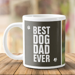 Taza De Café Gigante Día del Padre Mejor Papá Perro Foto