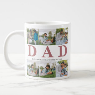 Taza De Café Gigante Día del Padre Simple Moderno Papá 6 foto familia