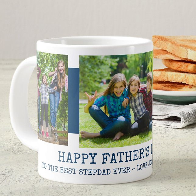 Taza De Café Gigante Día del Padre Stepdad 3 Foto Azul (Subido por el creador)