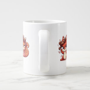 Taza De Café Gigante Día del Pelo de la Ardilla Glamorosa