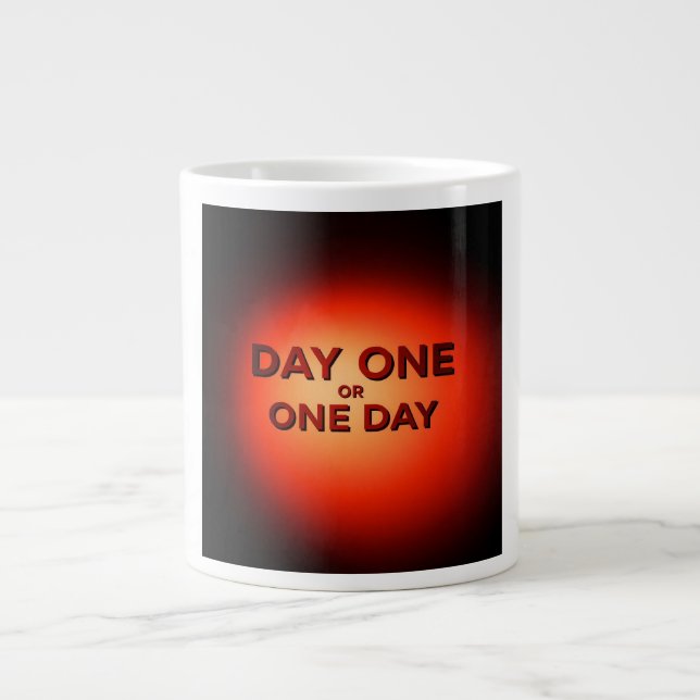 Taza De Café Gigante Día Uno o Un Día (Frente)