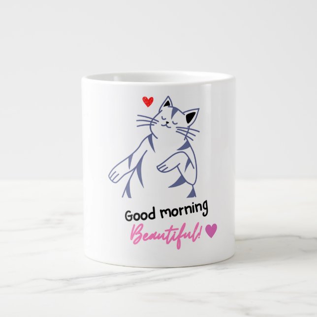 Taza De Café Gigante Diablos de gato (Frente)