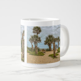 Taza De Café Gigante Días de playa, cielo nublado, jardín de playa