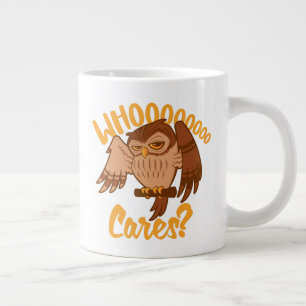 Taza De Café Gigante Dibujo de búho de dibujos animados divertido y des