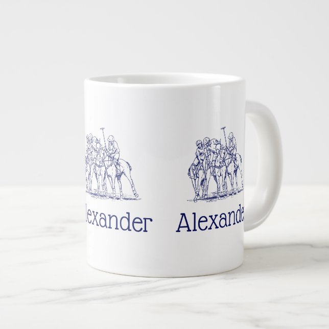 Taza De Café Gigante Dibujo De Coincidencia De Polo Estilizado De Vinta (Derecha)