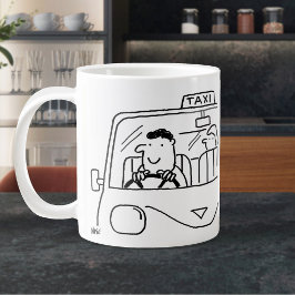 Taza De Café Gigante Dibujo de Conductor de Taxi