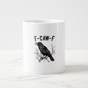 Taza De Café Gigante Dibujo de Cuervo Divertido Hombres Mujeres