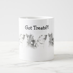 Taza De Café Gigante Dibujo de tinta de amigos de labradores de territo