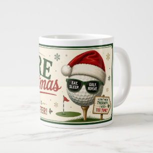 Taza De Café Gigante Dicho divertido de golf de Navidad para golfista