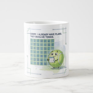 Taza De Café Gigante Dicho Divertido de Tenis para Jugadores de Tenis