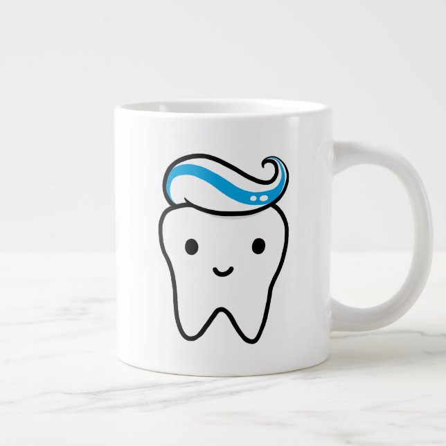 Taza De Café Gigante Diente cutáneo con pasta dental (Derecha)