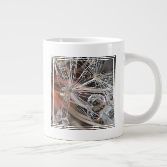 Taza De Café Gigante Diente de León Abstracto (Derecha)