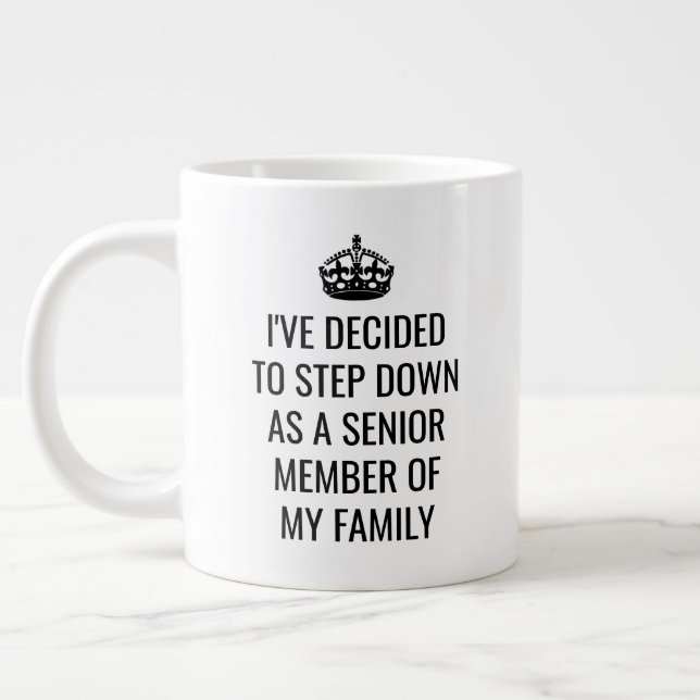 Taza De Café Gigante Dimisión graciosa como miembro principal de Family (Izquierda)