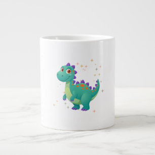 Taza De Café Gigante dino lindo en el espacio
