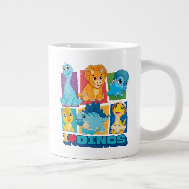 Taza De Café Gigante Dino Ranch | Mug gigante de dinosaurios divertidos (Derecha)