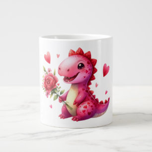 Taza De Café Gigante Dinosaurio El día de San Valentín lindo