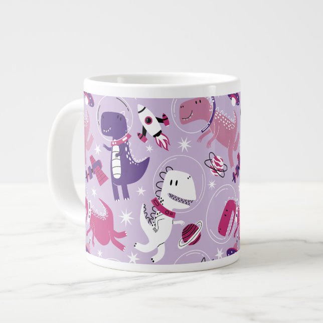 Taza De Café Gigante Dinosaurios Espaciales, Dinosaurios Cutos, Estrell (Izquierda)