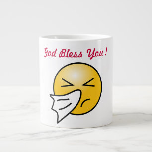 TAZA DE CAFÉ GIGANTE "DIOS BENDIGA QUE TE ENFRENTES