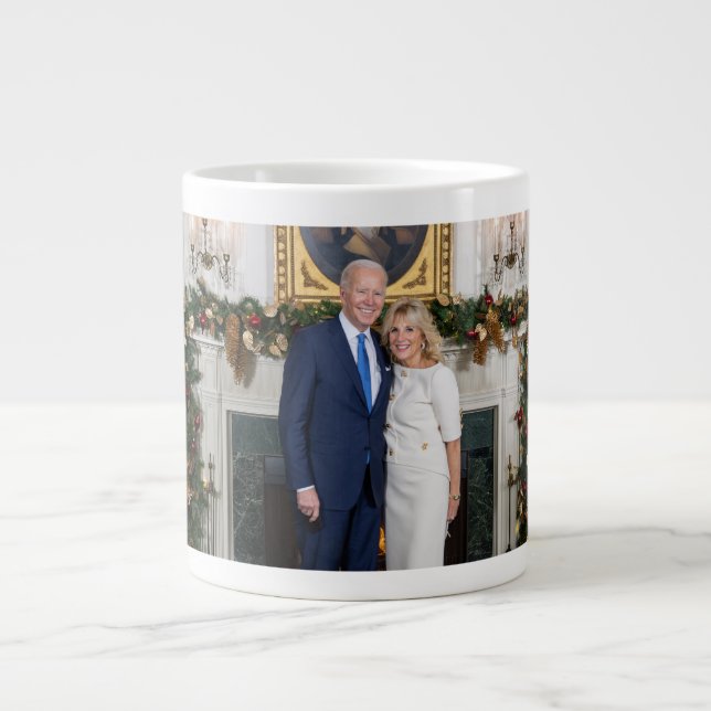 Taza De Café Gigante Dirección del estado Biden de la Unión de Navidade (Frente)
