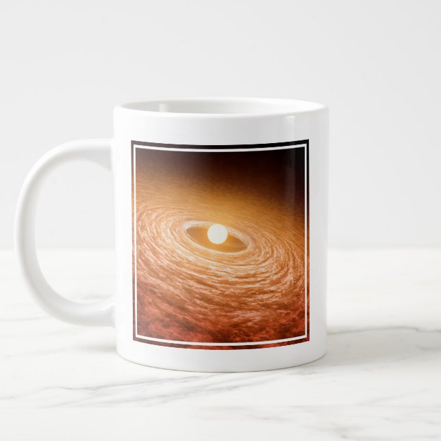 Taza De Café Gigante Disco De Material Alrededor De Star Fu Orionis. (Izquierda)