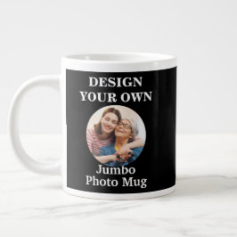 Taza De Café Gigante Diseñar su propia foto negra