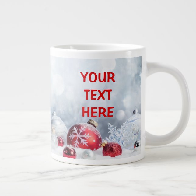 Taza De Café Gigante Diseñar tu propia peluca Jumbo - Navidades Nieve B (Derecha)