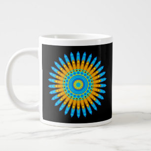 Taza De Café Gigante Diseño Círculo de arte de Mandala geométrica 48256