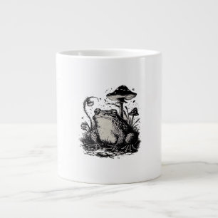 Taza De Café Gigante Diseño clásico minimalista de rana Goblincore
