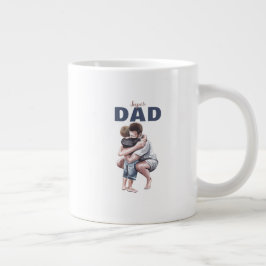 Taza De Café Gigante Diseño de acuarela Super Papá
