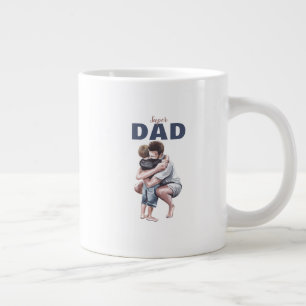 Taza De Café Gigante Diseño de acuarela Super Papá