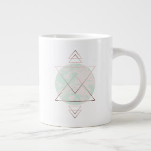 Taza De Café Gigante Diseño de arte abstracto geométrico