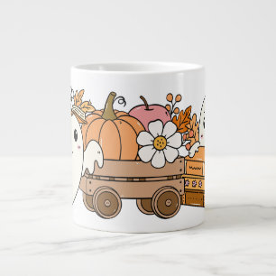 Taza De Café Gigante Diseño de caídas de lectura de fantasma para libro
