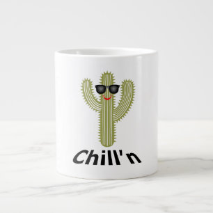Taza De Café Gigante Diseño de Chill'n Cactus - Jumbo Mug