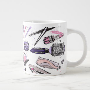 Taza De Café Gigante Diseño de Círculo de maquillaje