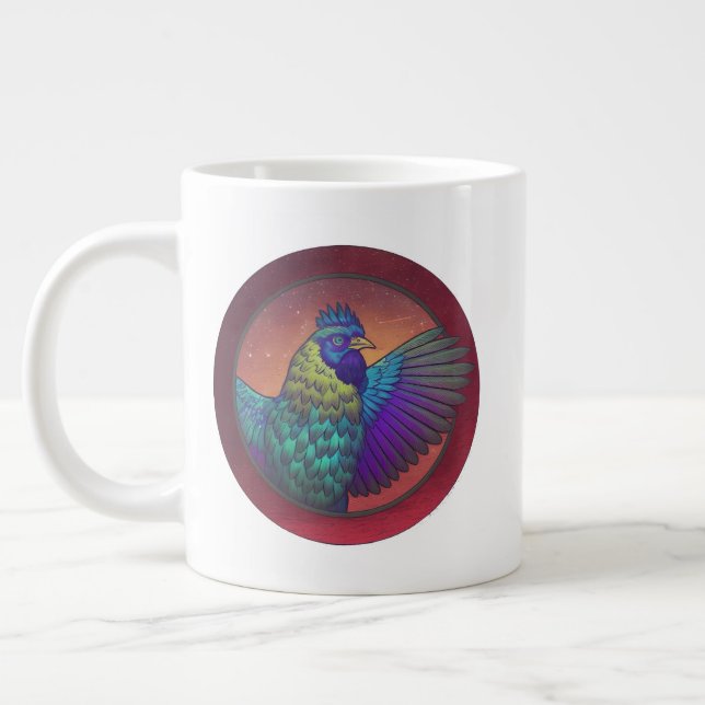 Taza De Café Gigante diseño de círculo de pollo (Izquierda)