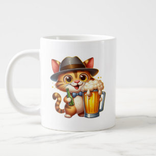 Taza De Café Gigante Diseño De Clipart Cat And Beer-85244