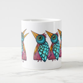 Taza De Café Gigante Diseño de criaturas de aves
