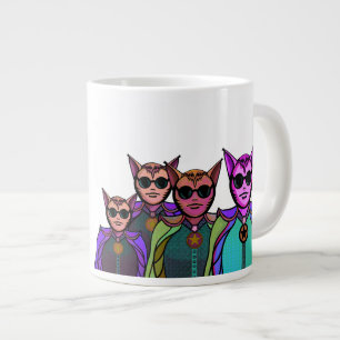 Taza De Café Gigante Diseño de Criaturas Felinas para Pala de Picklebal